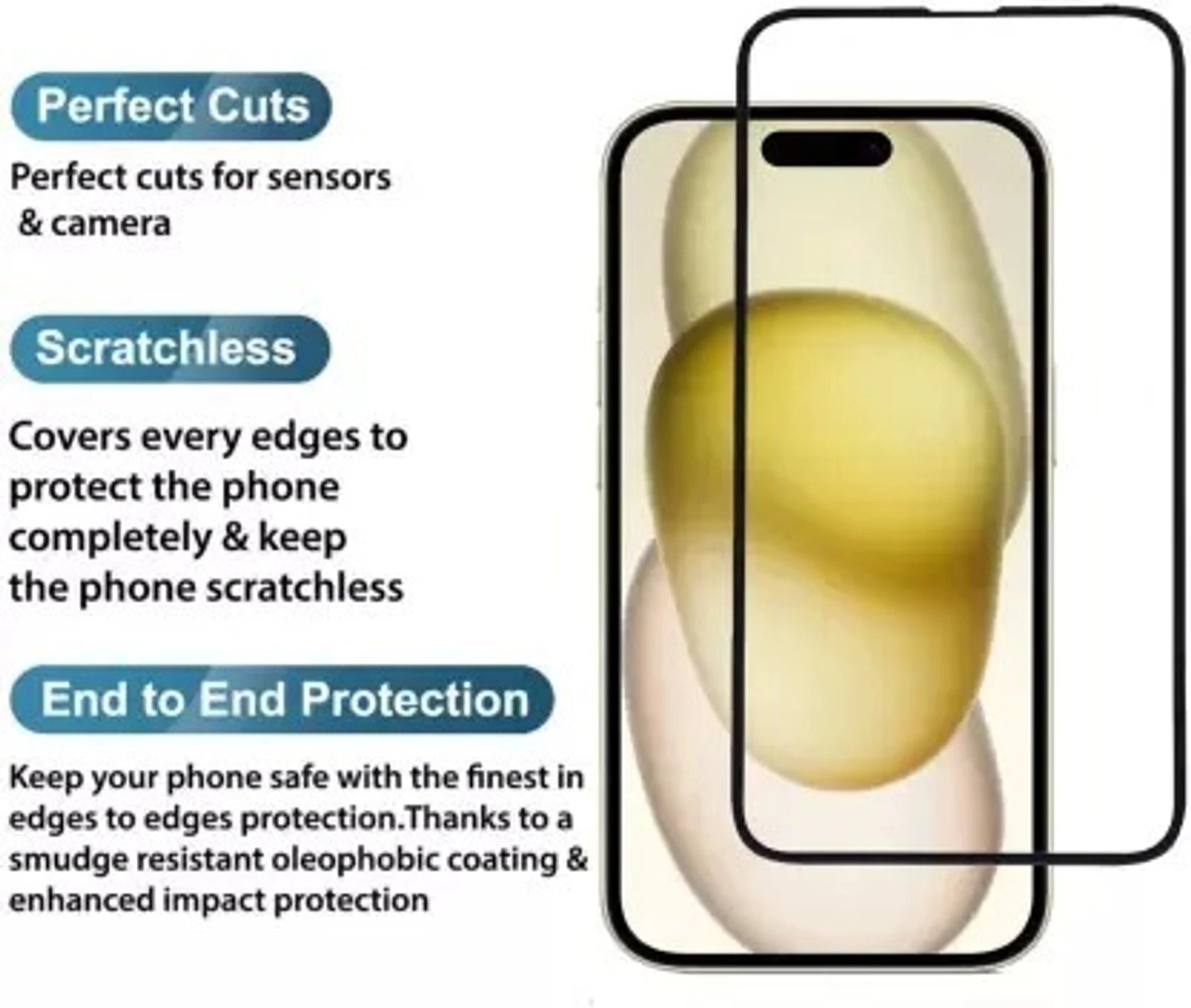 9H Tempered Glass for iPhone 15