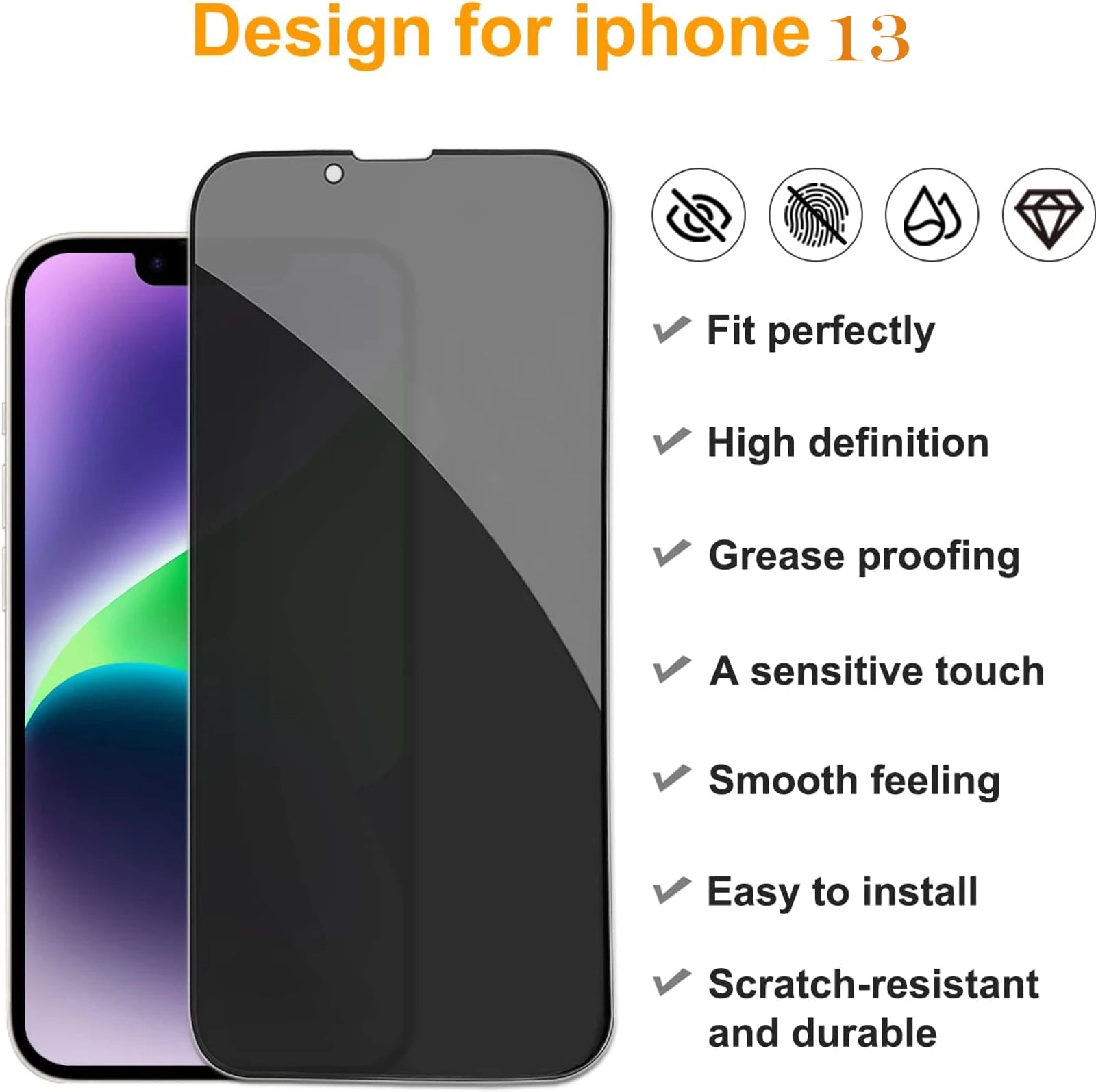 Privacy Screen Protector for iPhone 13