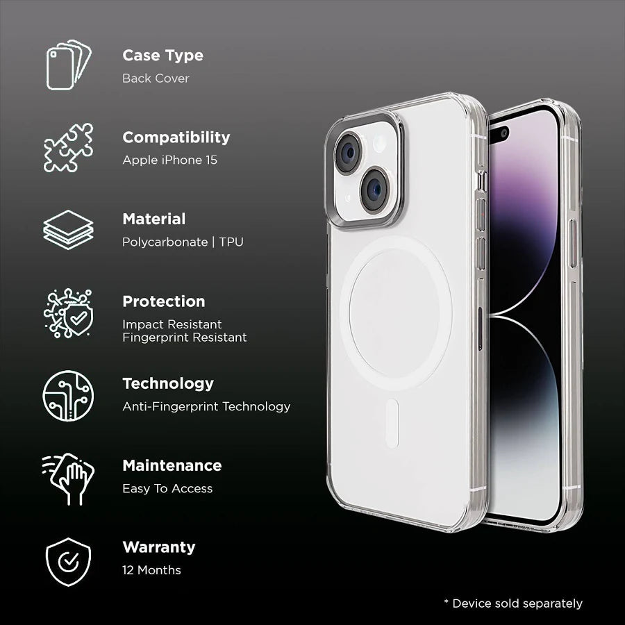 Shockproof Clear Case for iPhone 15